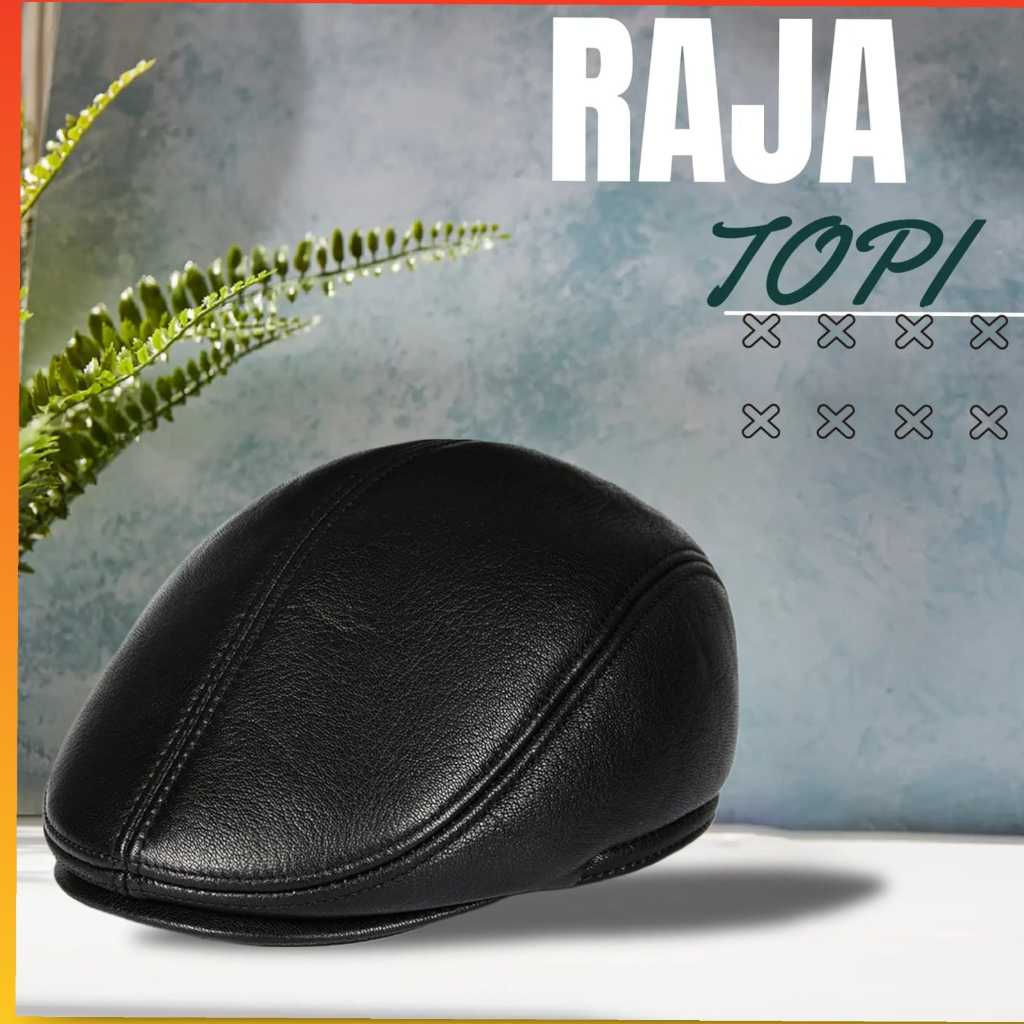 Topi pet pria kulit asli model terbaru kulit asli garut