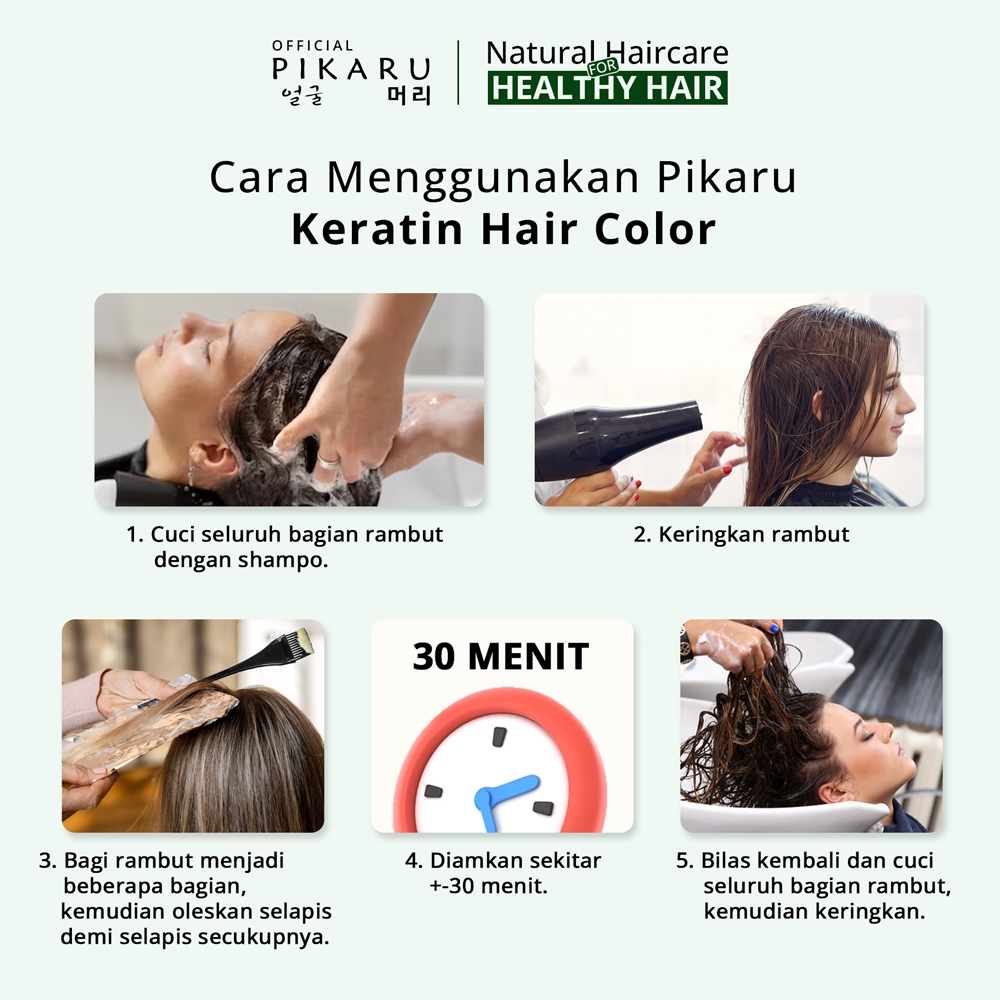 Pikaru Keratin Color - Purple Rain - cat pewarna rambut / Warna Tahan Lama / tidak perlu bleaching lagi / semi permanen / kore style viral  / ungu