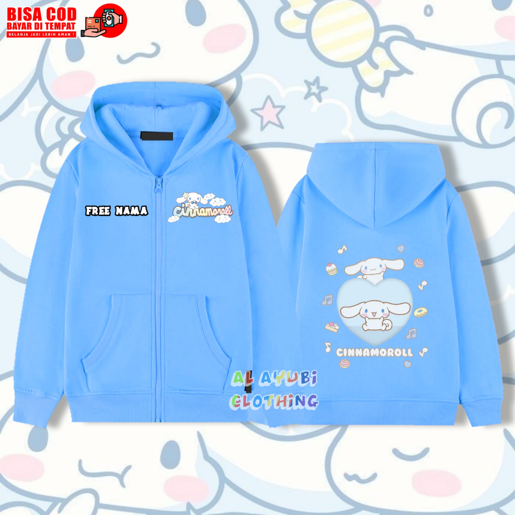 Jaket Anak Perempuan Cinnamoroll / jaket resleting