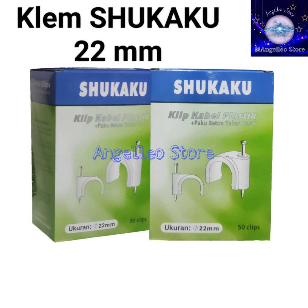 Klem SHUKAKU 22 mm~Klem Paralon~Klem Pipa~Klem Kabel~22 mm~Putih
