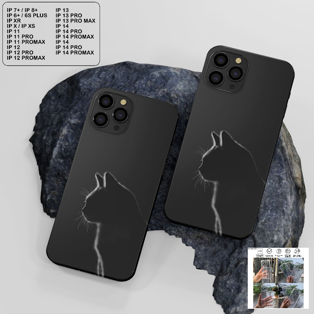 Softcase IPHONE 7 PLUS / IPHONE 8 PLUS - Clear Case IPHONE 7 PLUS ( KUCING ) - Anticrack - Case Beni