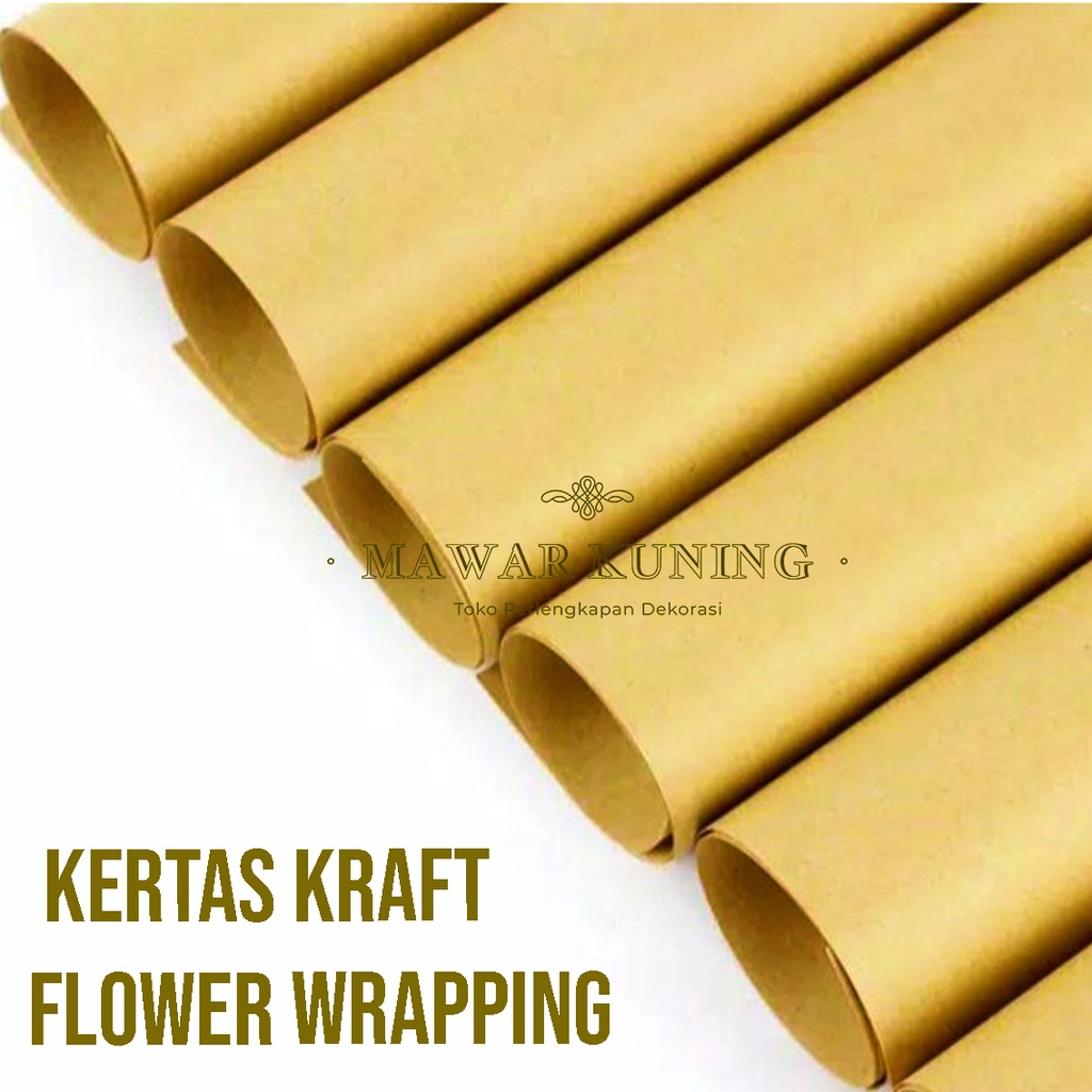 

[ 40 Lembar ] Kertas Kraft Flower Wrapping - AAWF