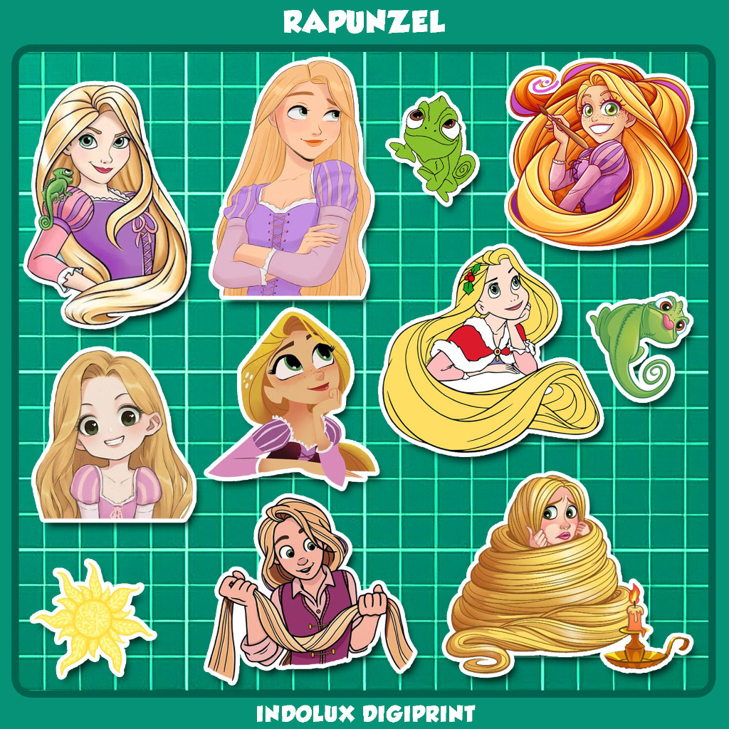 

Sticker Rapunzel Disney Princess Stiker Tangled Journal Scraping Book Buku Jurnal Anak Anti Air Untuk Laptop HP