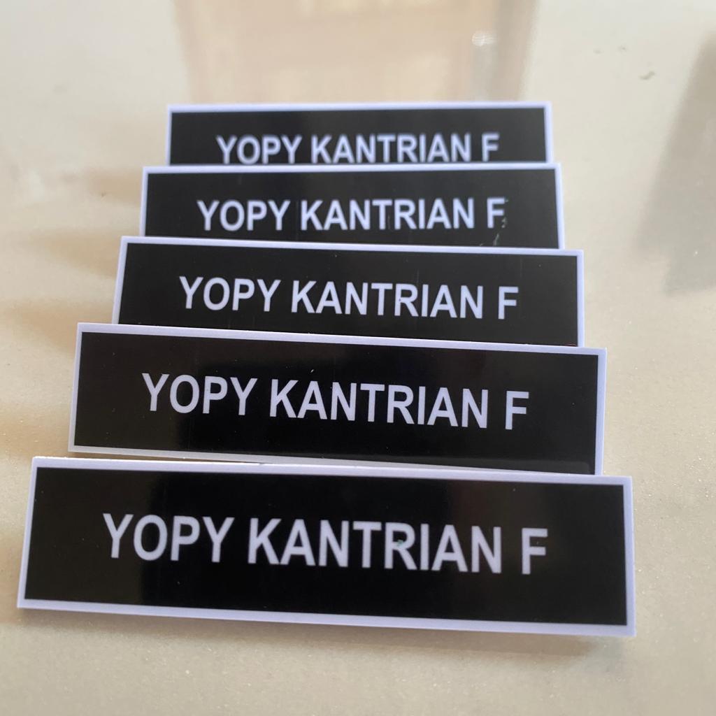 

Papan Nama Dada atau Name Tag atau Papan Nama PNS PDH tanpa resin