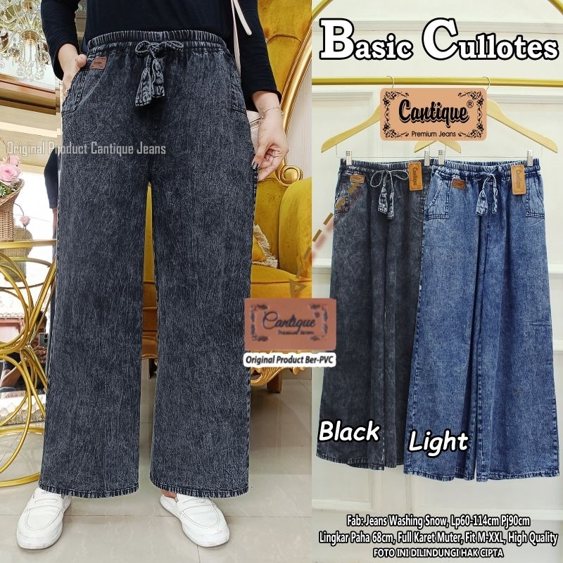 Basic cullotes / celana kulot jeans Cantique