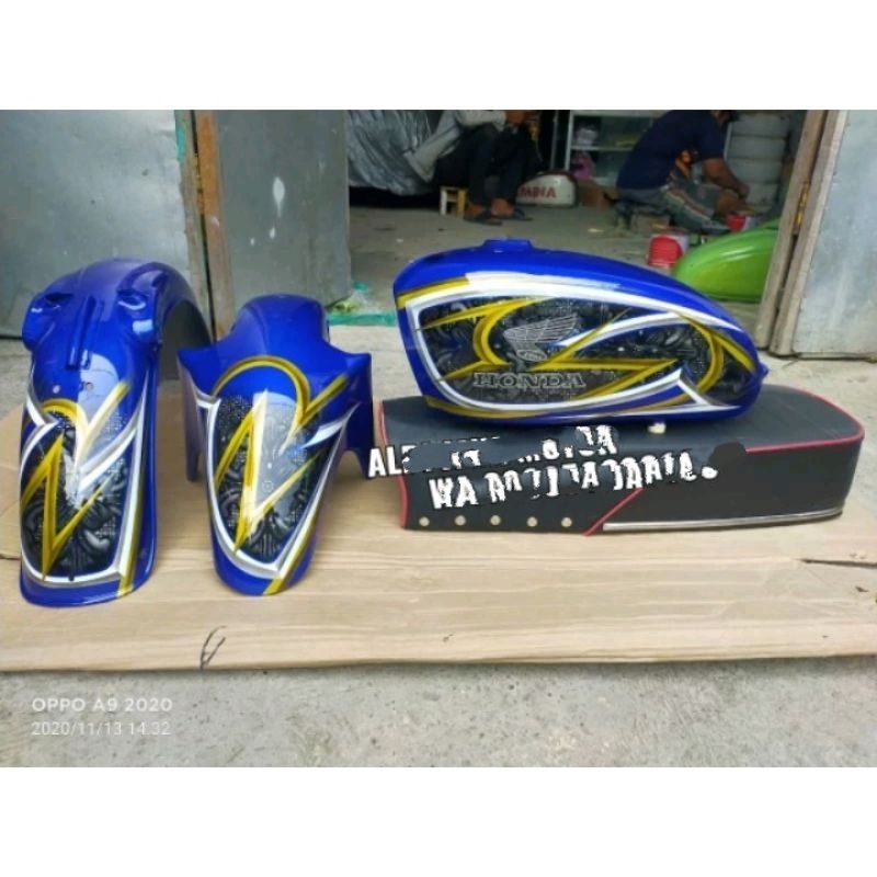 Tangki cb body set cb motif Airbrush WARNA WARNI Anti karat