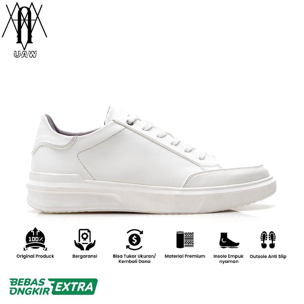 REYL MAN x RP ORIGINAL - Sepatu ReylMan Straight Full White | Sepatu Putih Sneakers Pria Original