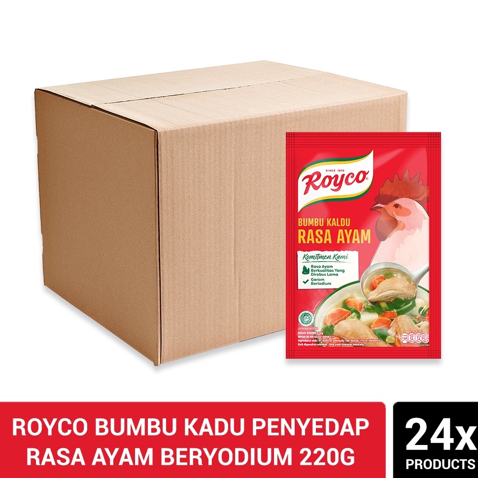 

TIPE JGU583 Royco Bumbu Kadu Penyedap Rasa Ayam Beryodium 22g Isi 24