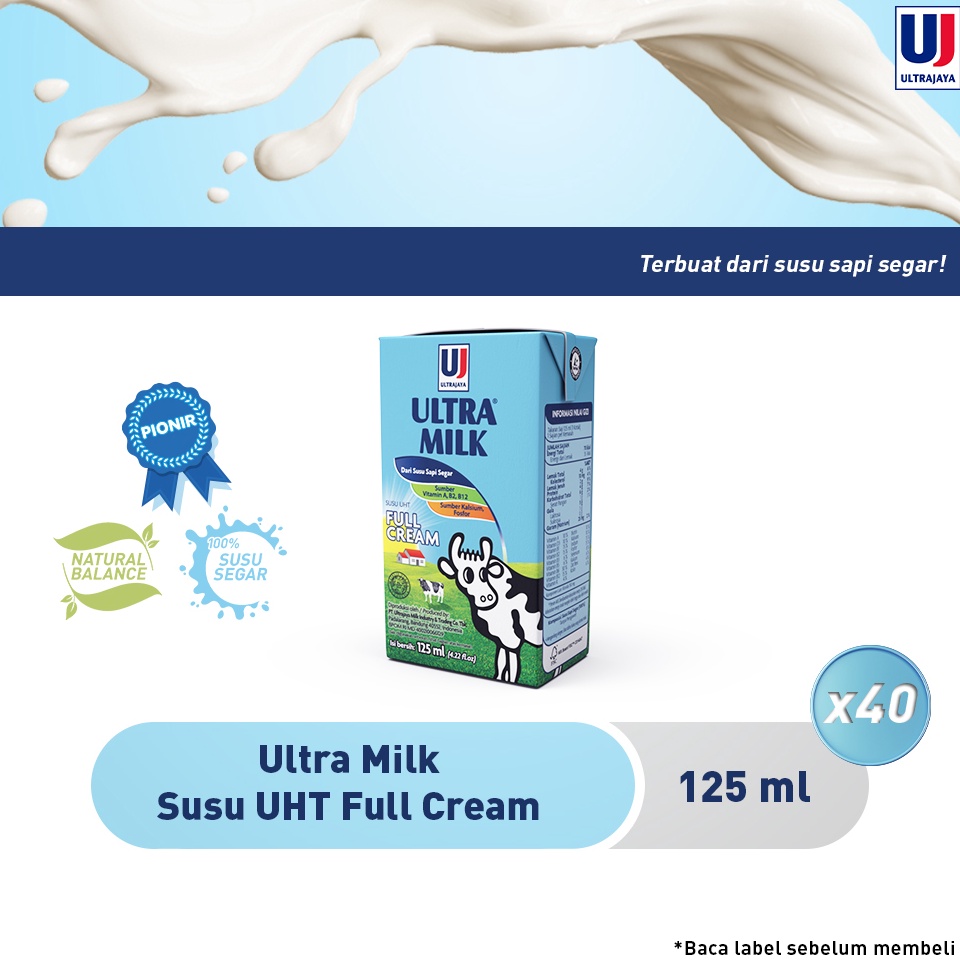 

Kode XST75 Ultra Milk Susu UHT Full Cream 125ml 1 Dus isi 4pcs