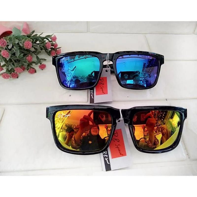 FF905 Kacamata Hitam Casual / Kacamata Cowok Retro / Kacamata Kotak Pelangi