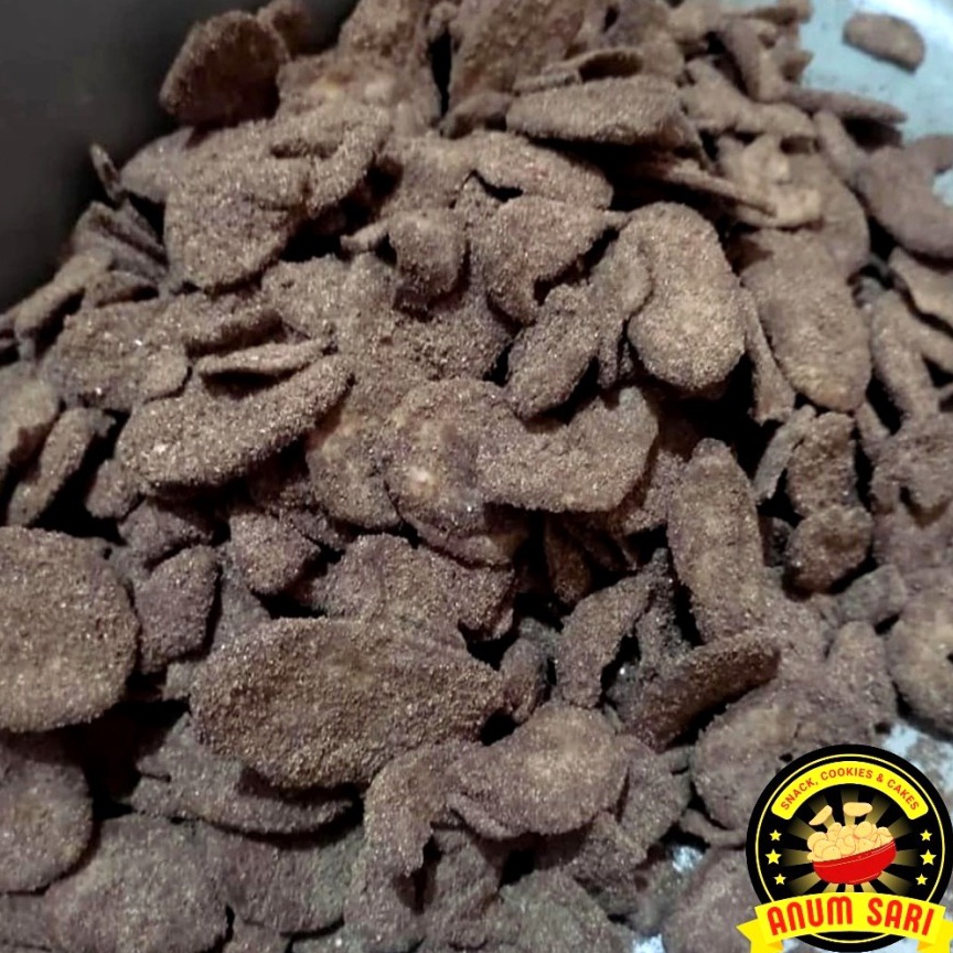 

KODE HOQ156 Keripik Pisang Kepok COKELAT BUBUK Asli Lampung 25 Gram Anum Sari