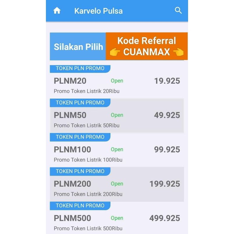 Aplikasi Pulsa All Operator Gratiss