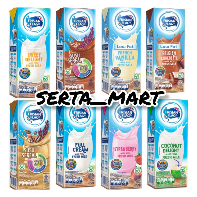 

Frisian Flag Purefarm Susu Cair UHT 225ml - Strawberry / Cokelat / Coconut / Kopip