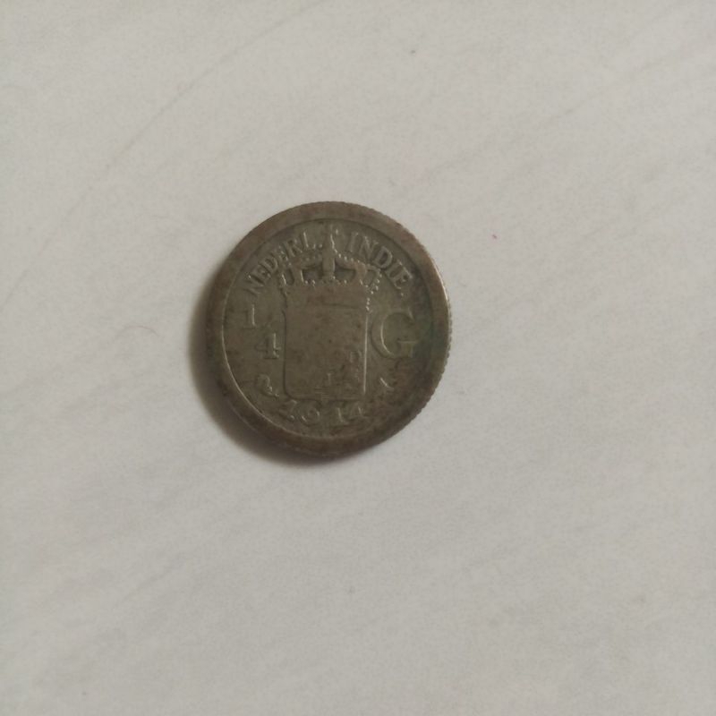 koin langka Nederl Indie 1/4 G 1914
