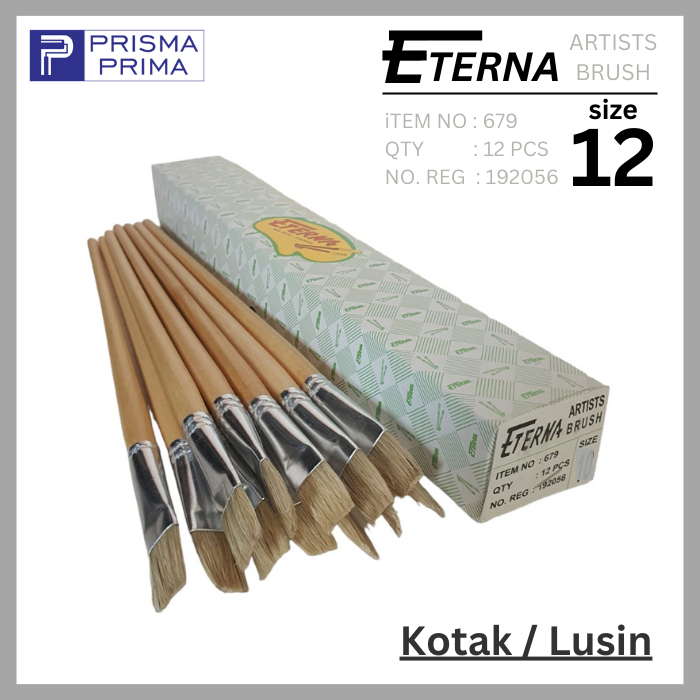 

Kuas Cat Lukis Eterna No 12 Artists Brush Gambar Set per Lusin