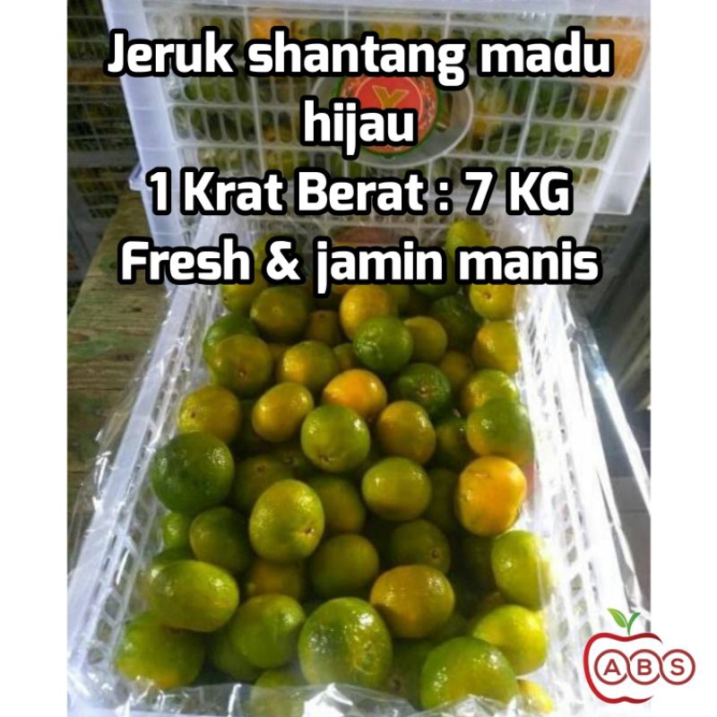 

READY STOK!! Jeruk santang madu hijau per krat 7Kg fresh jamin manissss