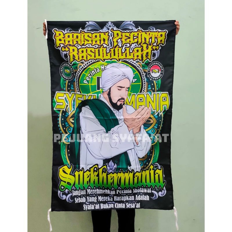 TERLARIS & TERMURAH BENDERA SYEKHERMANIA UK 200x150cm PROSES 1-2 HARI DI KIRIM. FULL PRINTING & FREE