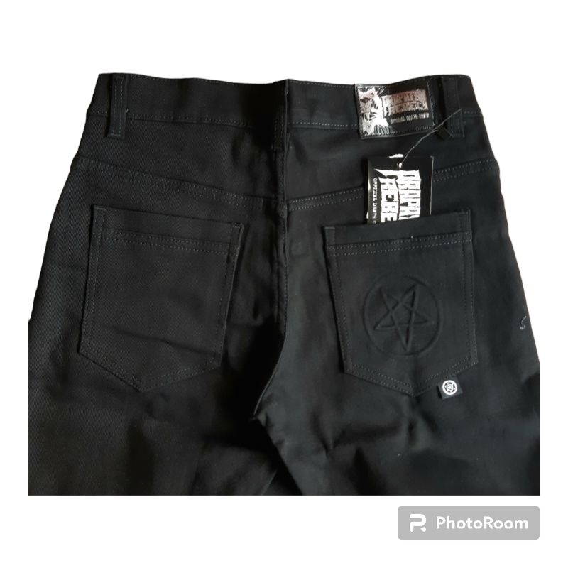 DISKON CELANA PANJANG JEANS PRAPATAN REBEL BANDUNG ORIGINAL FULLBLACK NAOMI.PRAPATAN REBEL BDG