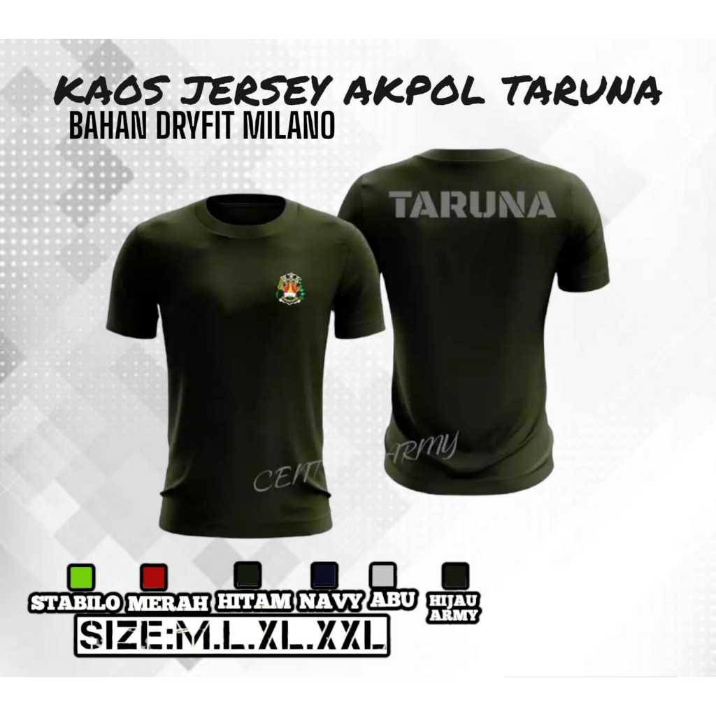 Kaos Jersey Akpol Kaos Olah Raga Taruna Akpol Bahan Dryfit Milano