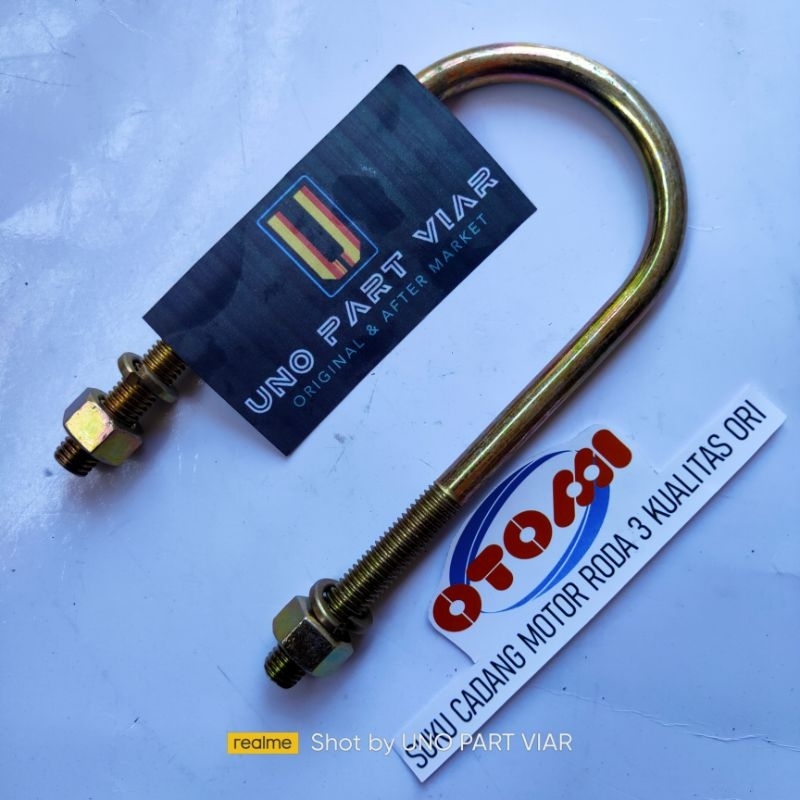 VIAR Klem u per daun baut gantungan gardan VIAR roda 3