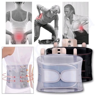 (MUTIARA ALKES) Korset Lumbal Tulang Belakang Saraf Kejepit korset nyeri pinggang  punggung PRIA WAN