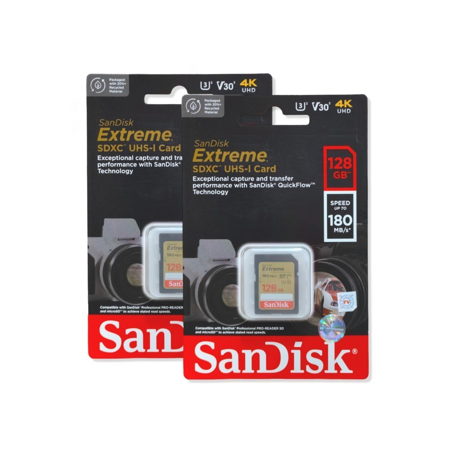 SANDISK Extreme SDXC UHS-I Card V30 128 GB