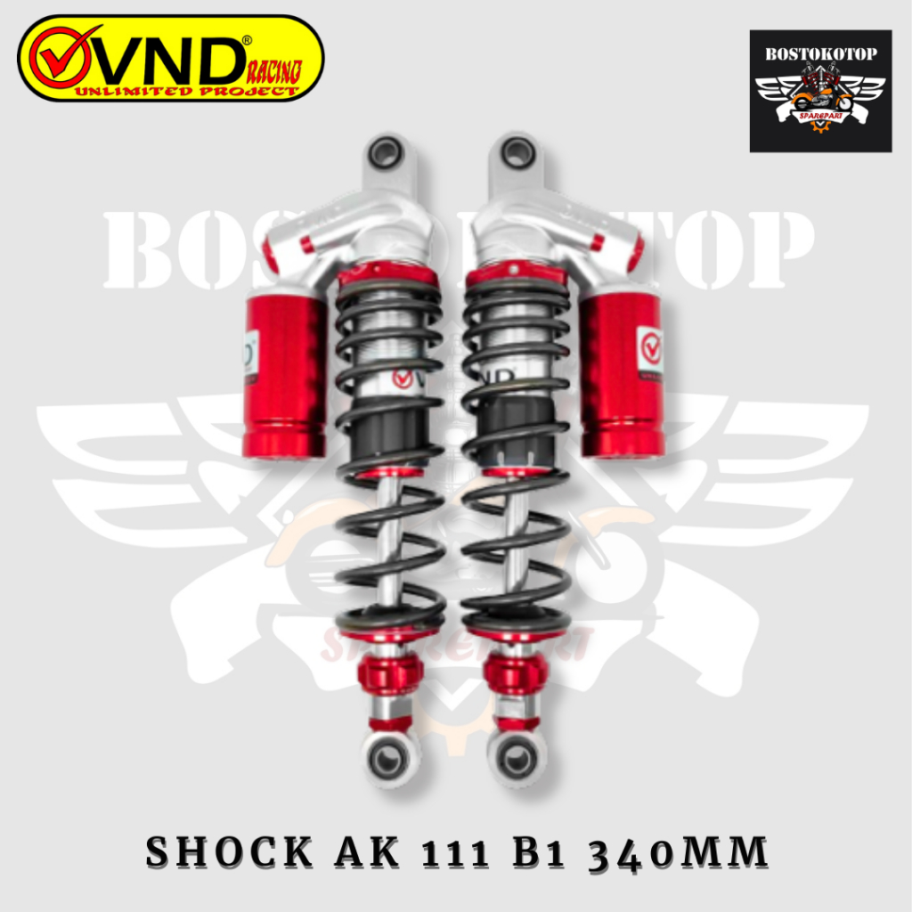 VND Dual Shock Shockbreaker Belakang AK 111 B1 Tabung Atas 340MM Supra Kharisma Tiger Original