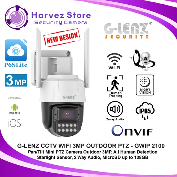 GLENZ WIFI CAMERA CCTV 3 MP - GWIP 2100 OUTDOOR | CCTV WIFI OUTDOOR - GWIP 2100