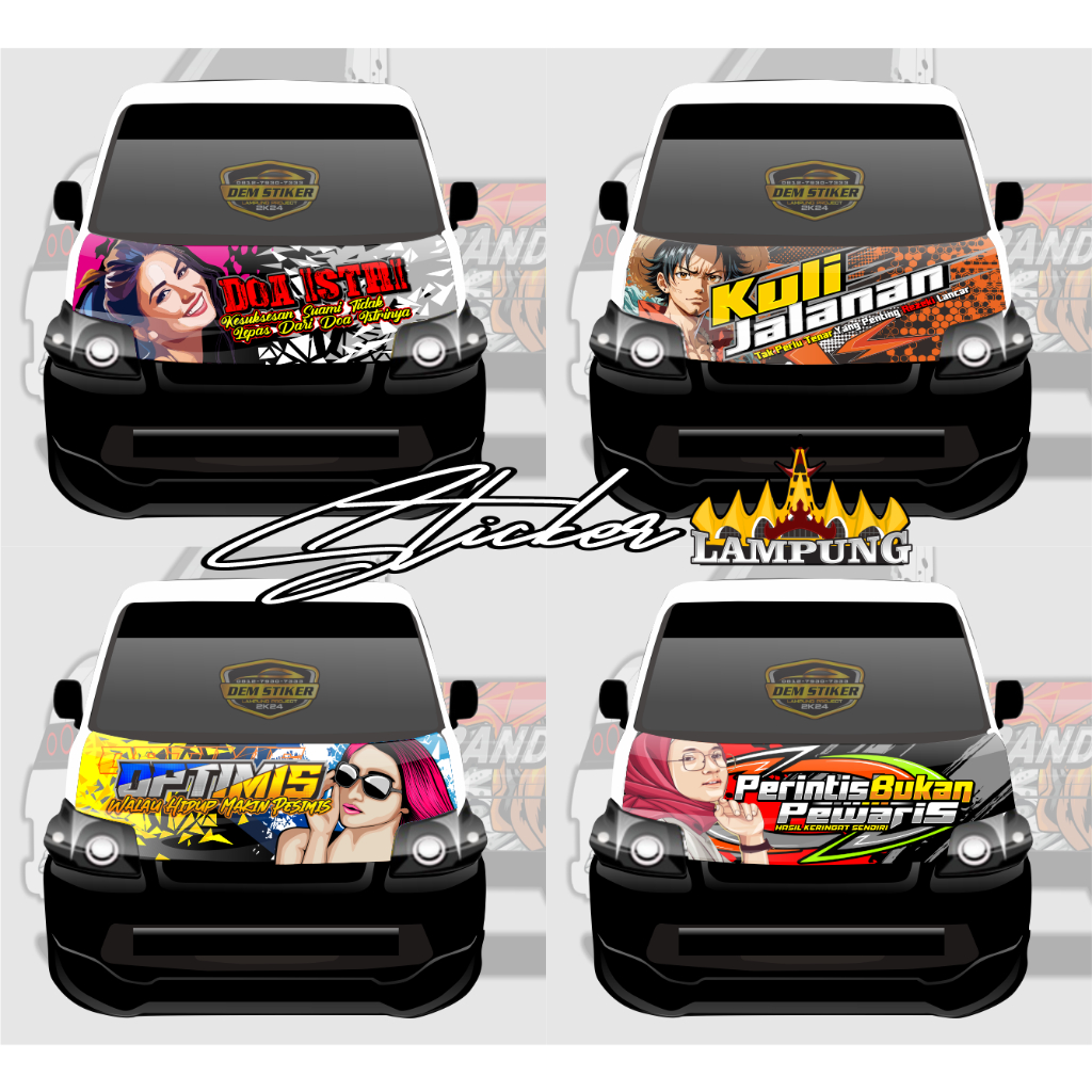 Stiker kap mesin depan granmax stiker printing mobil grandmax termurah dan terlaris