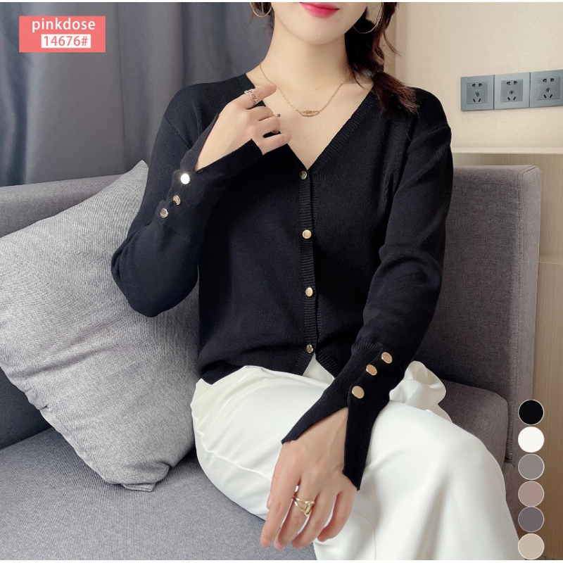 Clemira - Yoona Cardigan Outer - Cardigan Wanita Lengan Panjang