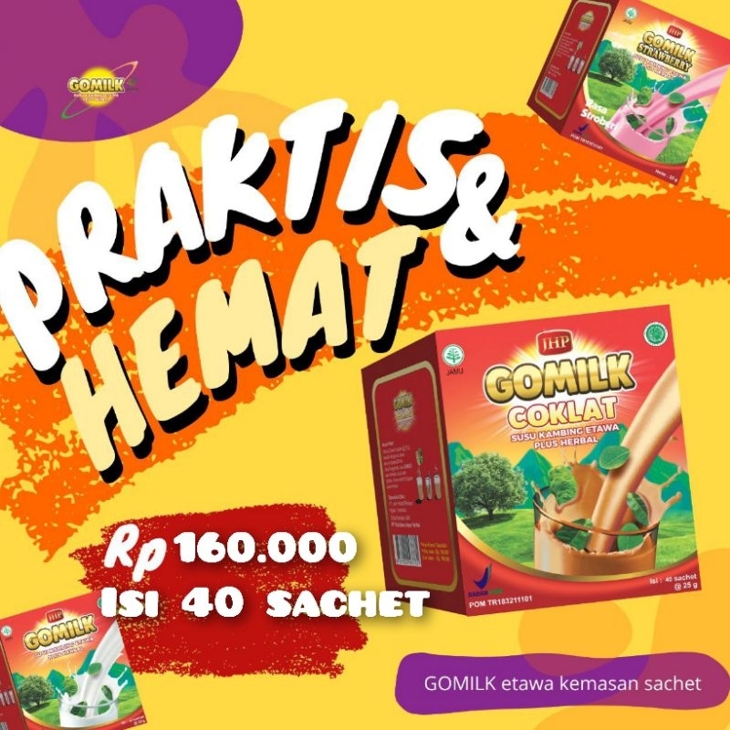 

GOMILK 1 kg isi 40 SACHET 25gram (Ori, Stroberi, Coklat)