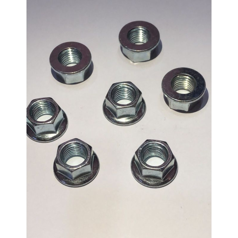 1 biji mur kunci 14 mur M10 mur flange m10 putih mur topi kunci 14