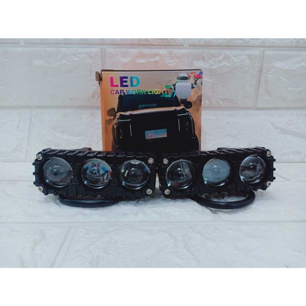 Lampu Grill Propjektor Mini Laser 3 Mata Work