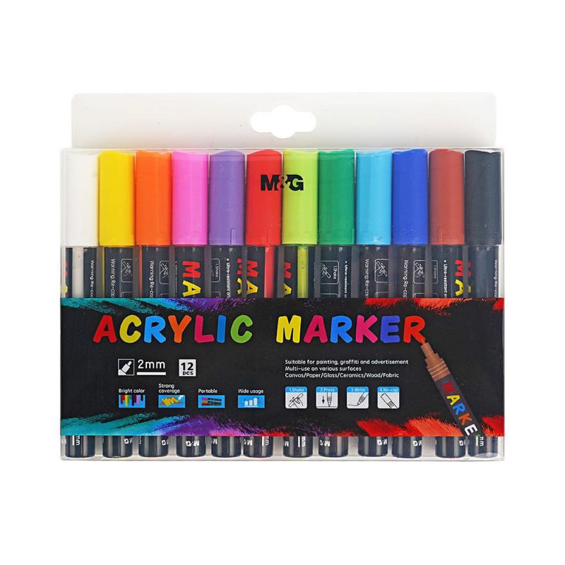 

M&G Acrylic Marker Set 12 colors