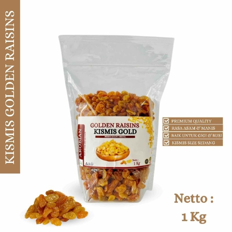 

Kismis Golden Raisins Asam Manis 1 Kg Premium Quality Original 100% Oleh Oleh Haji umroh