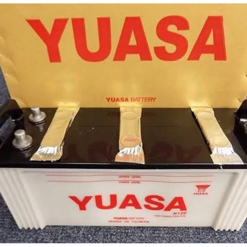 aki accu yuasa n120 120ah 120amper 12v / aki mobil 120ah 12v yuasa