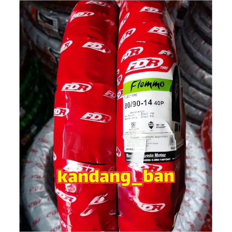 BAN LUAR MATIC NON TUBLES FDR FLEMMO 80/90 RING 14 BAN BARU,100% ORIGINAL