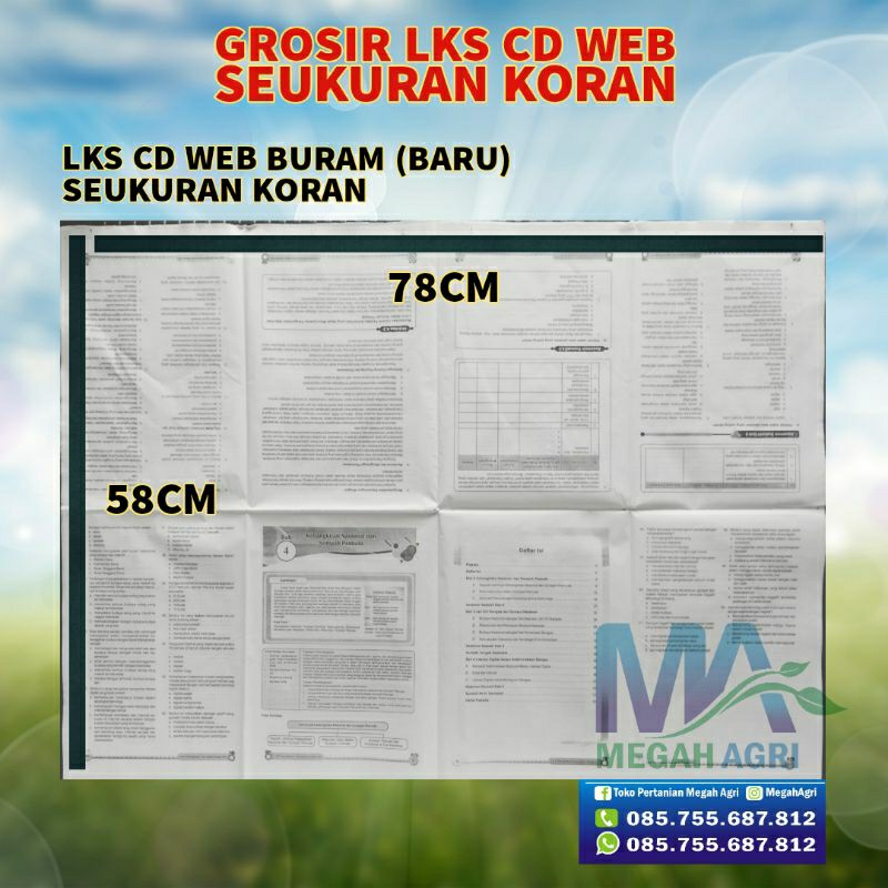 KORAN BEKAS/LKS CD WEB/KERTAS LKS MISSPRINT/PENGGANTI KORAN
