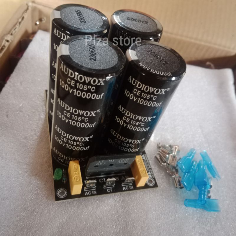 kit PSU class AB 4 elco 100V 10000uf Audiovox Hitam original isi full PSU isi 4 elko 10000uf 100volt