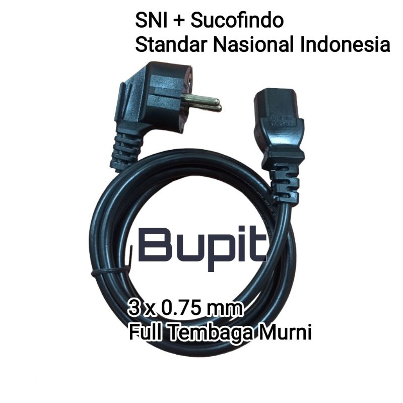 Kabel Power CPU PC Komputer SNI Standar Nasional Indonesia Sucofindo 1.5m