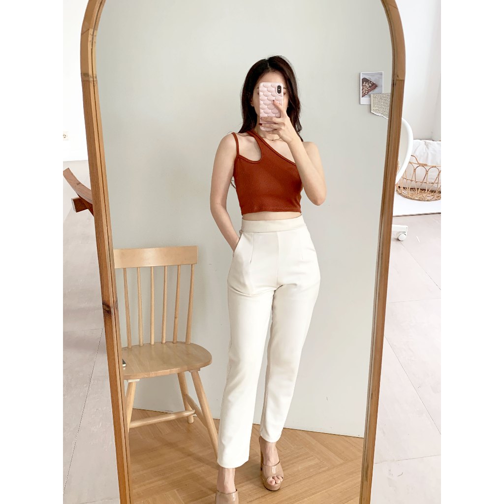 Korean One Shoulder Tank Top Crop Top Korea B1620