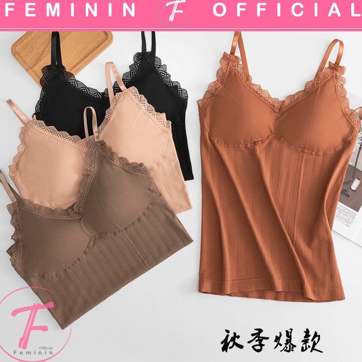 Grosir Feminin Tank Top Bra Wanita TankTop Polos Fashion Wanita Korea