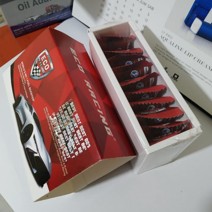 Bg Sale Eco Racing Mobil Bensin 1 Box isi 1 Sazhet Original Promo Terupdate
