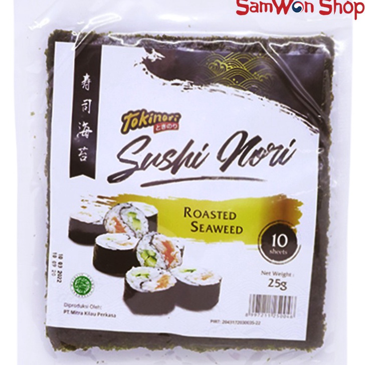 

Readystock TOKINORI SUSHI NORI ROASTED SEAWEED 1 SHEET 23 GR SNACK RUMPUT LAUT