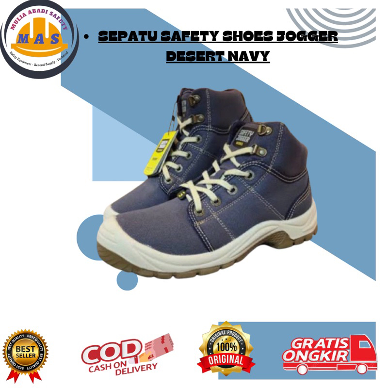 SEPATU SAFETY JOGGER DESSERT NAVY ORIGINAL / SEPATU SAFETY PROYEK / SAFETY SHOES JOGGER