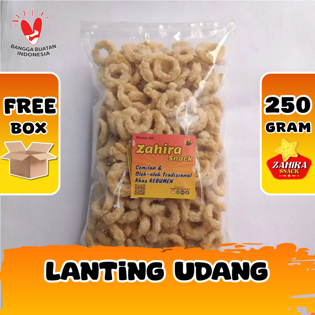 

Slondok Udang Snack Lanting Udang Original Oleh-oleh Kebumen 250 Gram