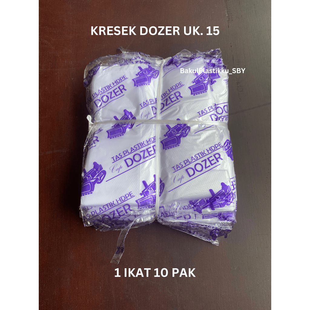 Kresek Plastik Bening Ukuran 15 Dozer Ungu