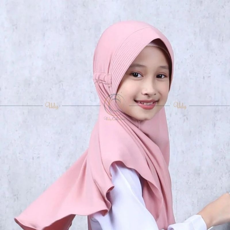 HIJAB HAMIDAH SERUT ANAK SEKOLAH JERSEY PREMIUM SIZE S