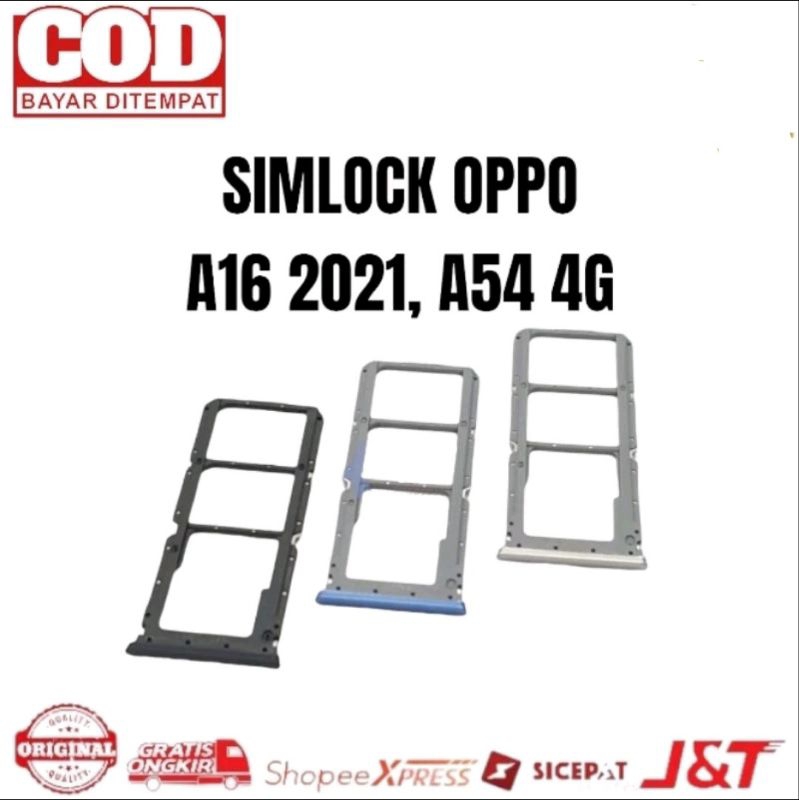 Simlock Simtray OPPO A16 2021, A54 4G Slot SimCard Dudukan Tempat Kartu SIM CARD - Sim Lock Sim