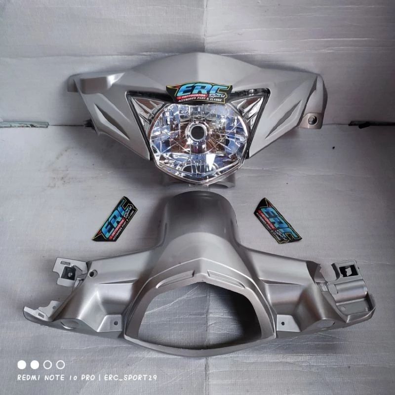 batok depan belakang mx lama mx old warna silver plus reflektor yamaha mx lama